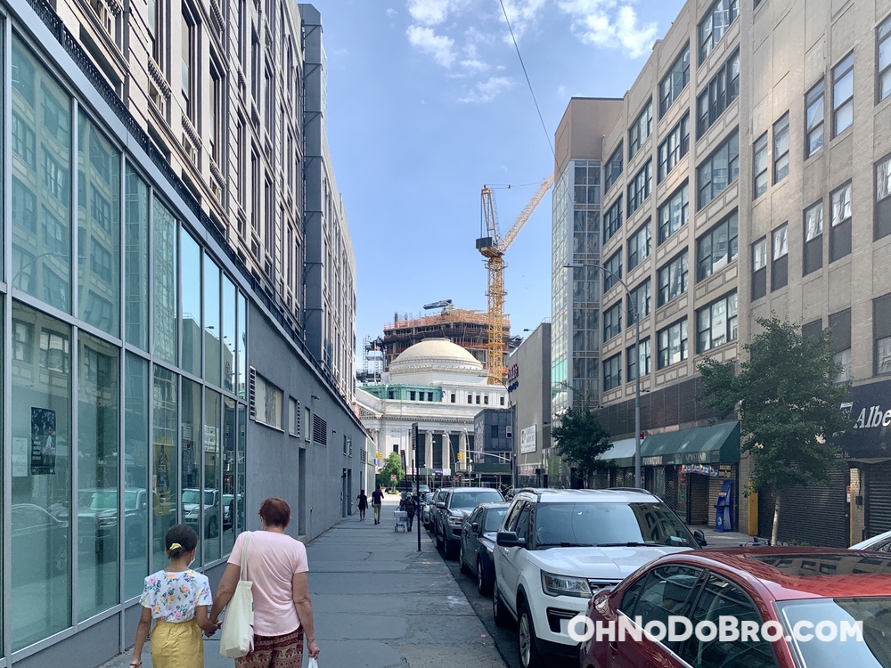 9 Dekalb construction over Dime Savings Bank